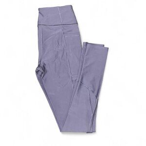 Purple Spandex Pocket Athletic Leggings
